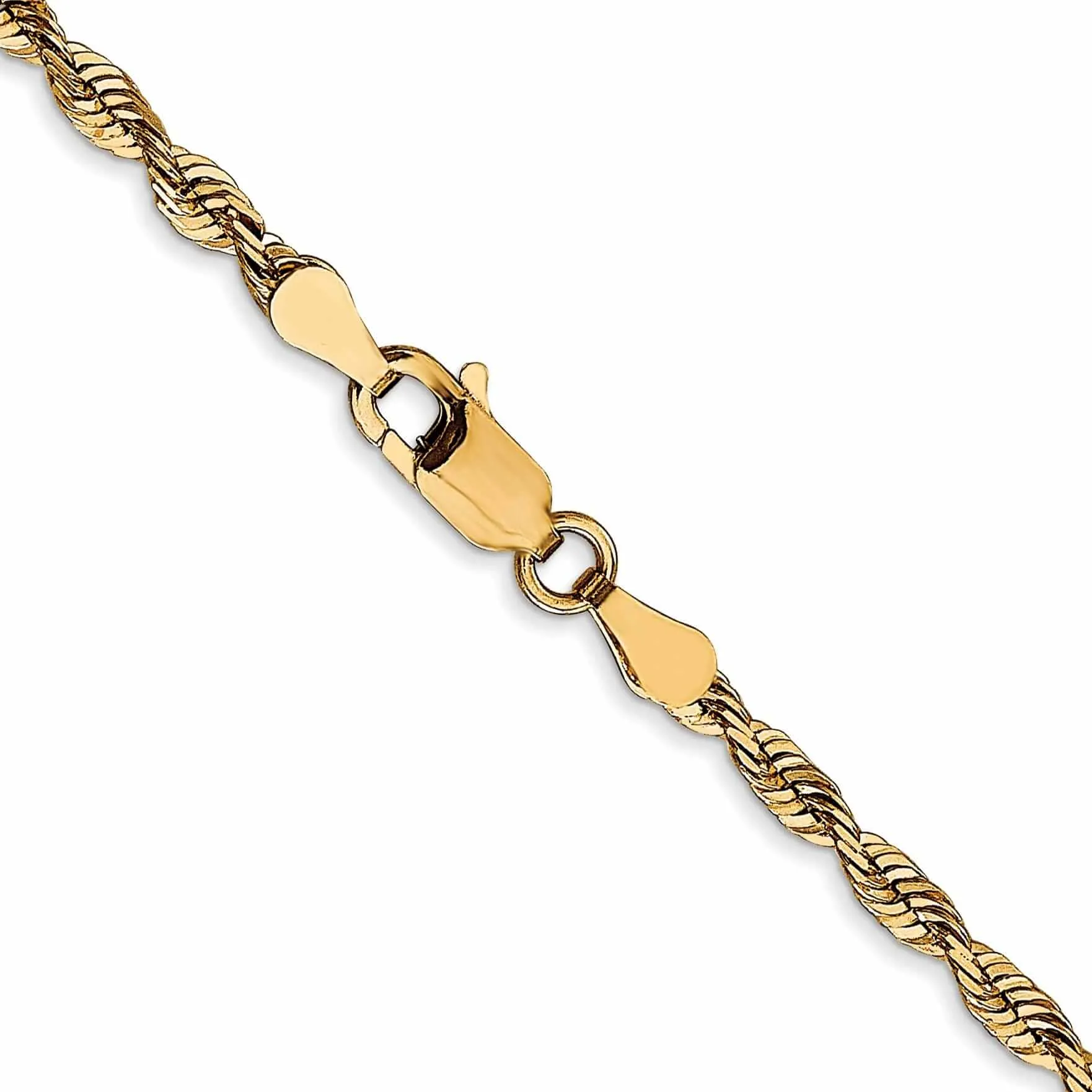 10k Yellow Gold 2.8mm D.C Lightweight Rope Chain