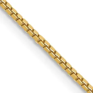 14K 1mm Box with Lobster Clasp Chain, 22"