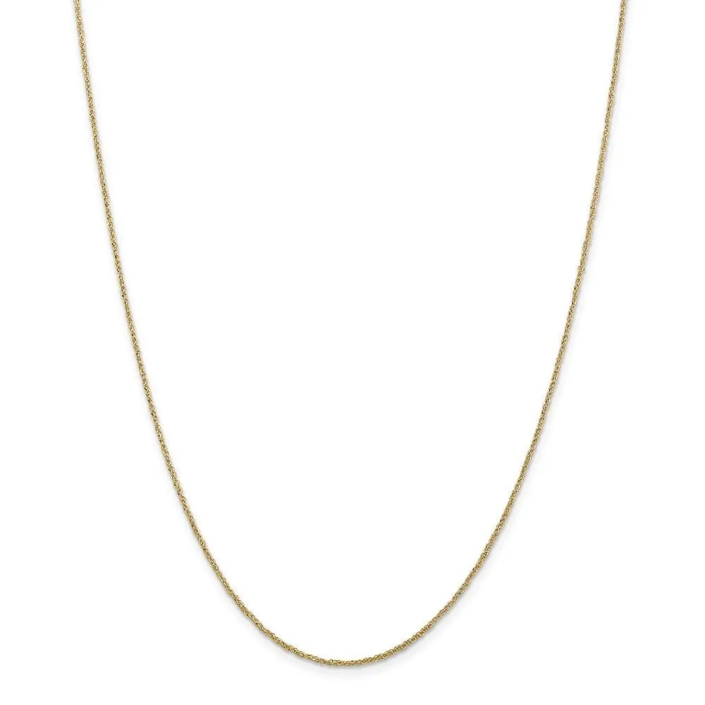 14k Yellow Gold 1.10mm Polished Ropa Chain