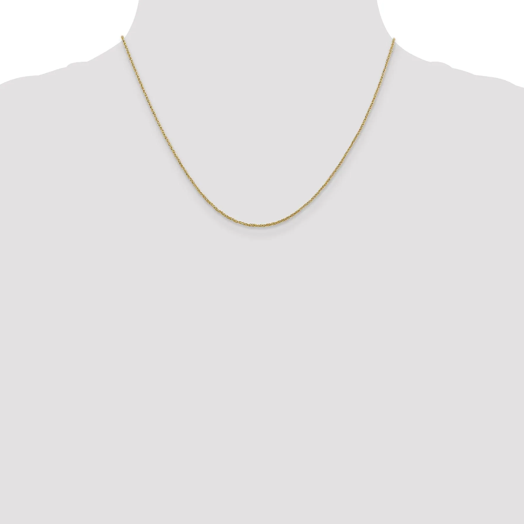 14k Yellow Gold 1.10mm Polished Ropa Chain