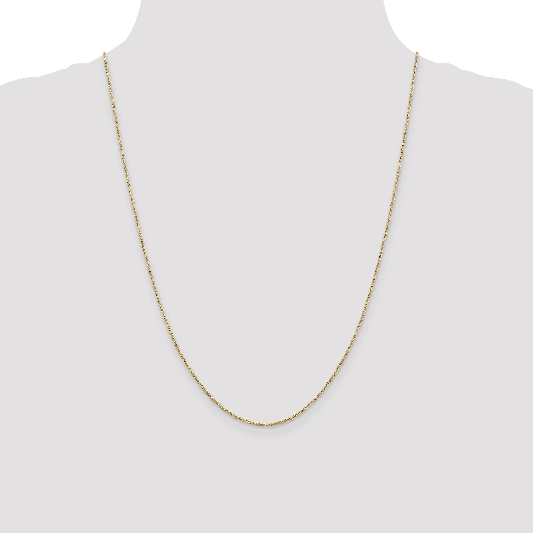 14k Yellow Gold 1.10mm Polished Ropa Chain