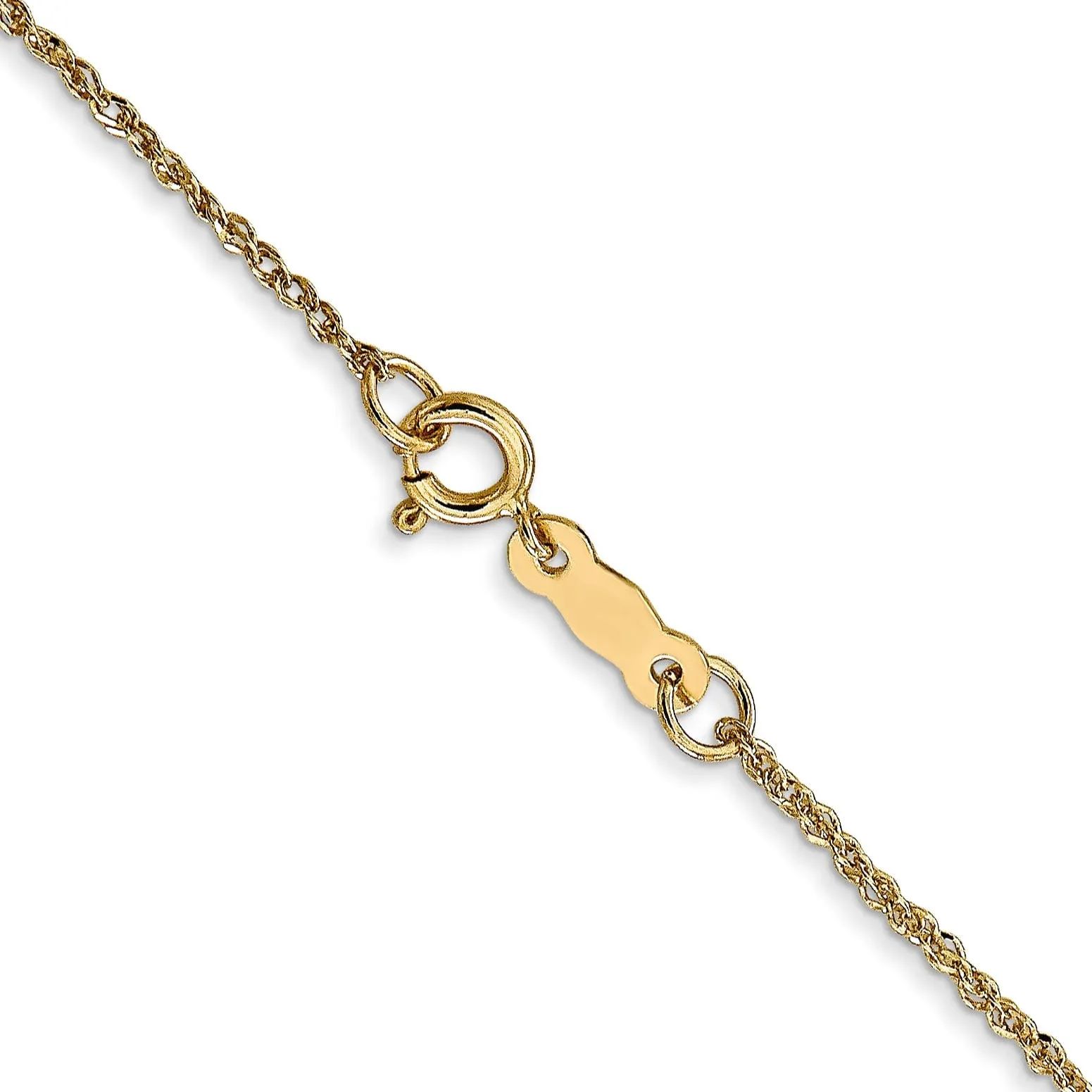 14k Yellow Gold 1.10mm Polished Ropa Chain