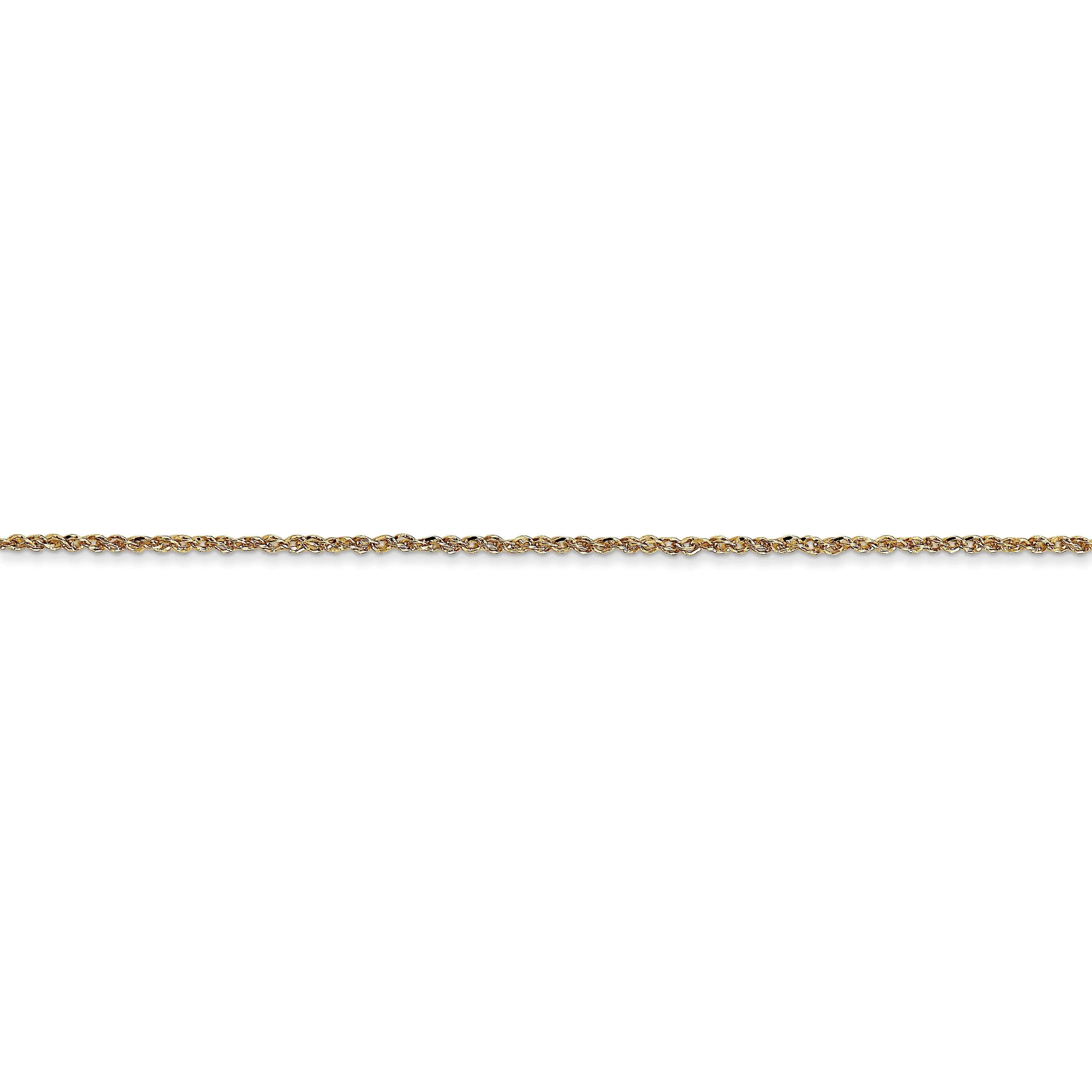 14k Yellow Gold 1.10mm Polished Ropa Chain