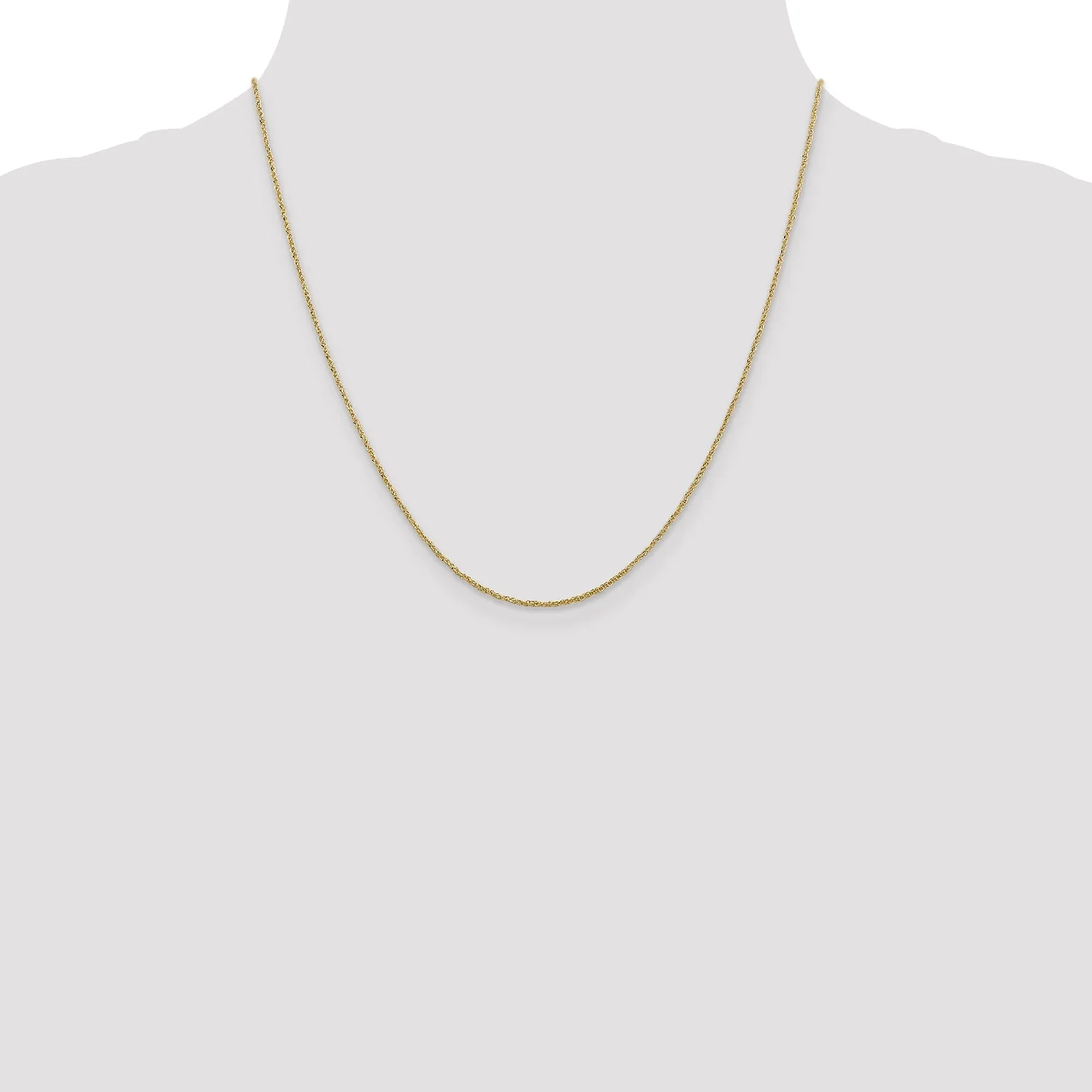 14k Yellow Gold 1.10mm Polished Ropa Chain