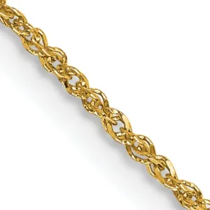 14k Yellow Gold 1.10mm Polished Ropa Chain