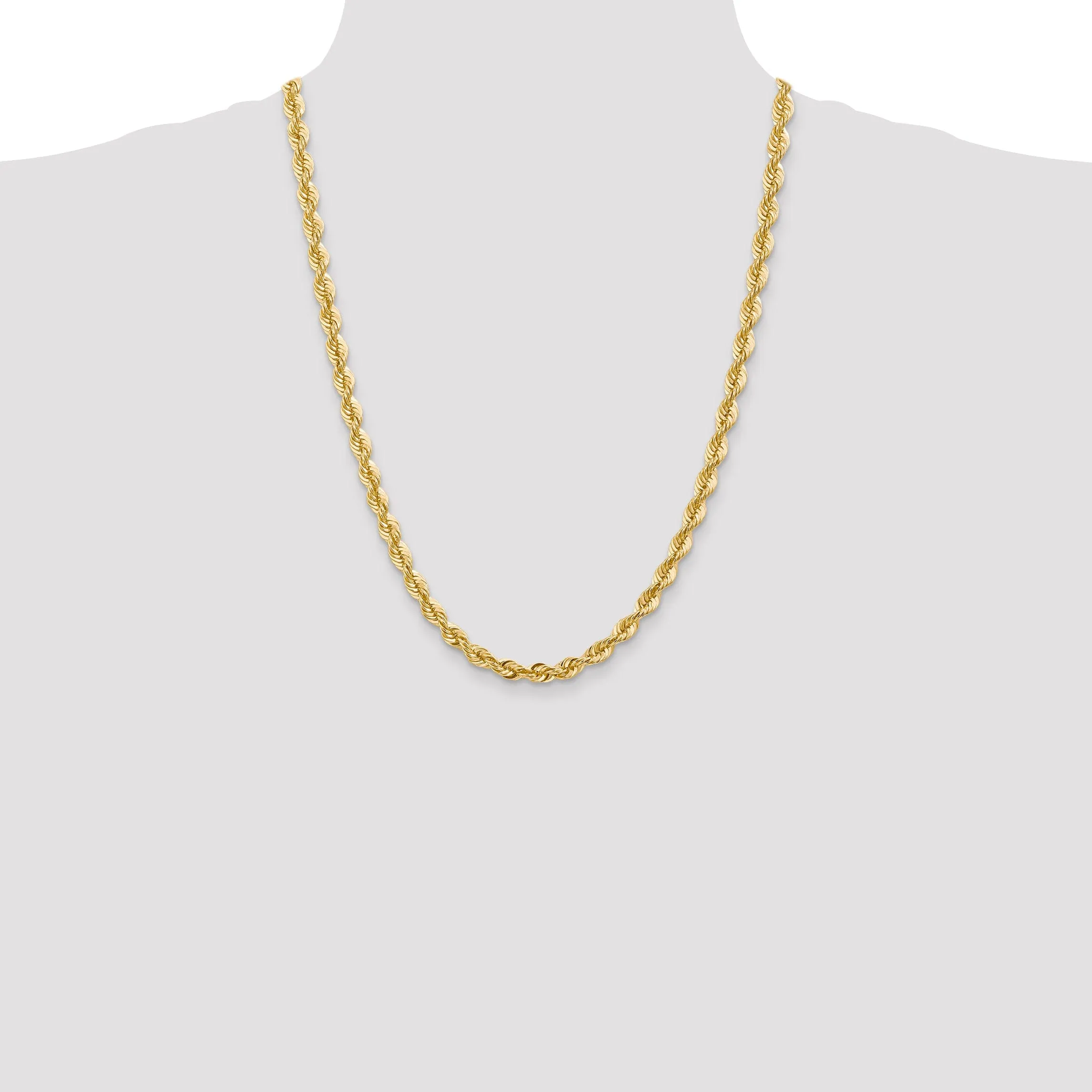 14k Yellow Gold 6.00-mm Handmade Rope Chain