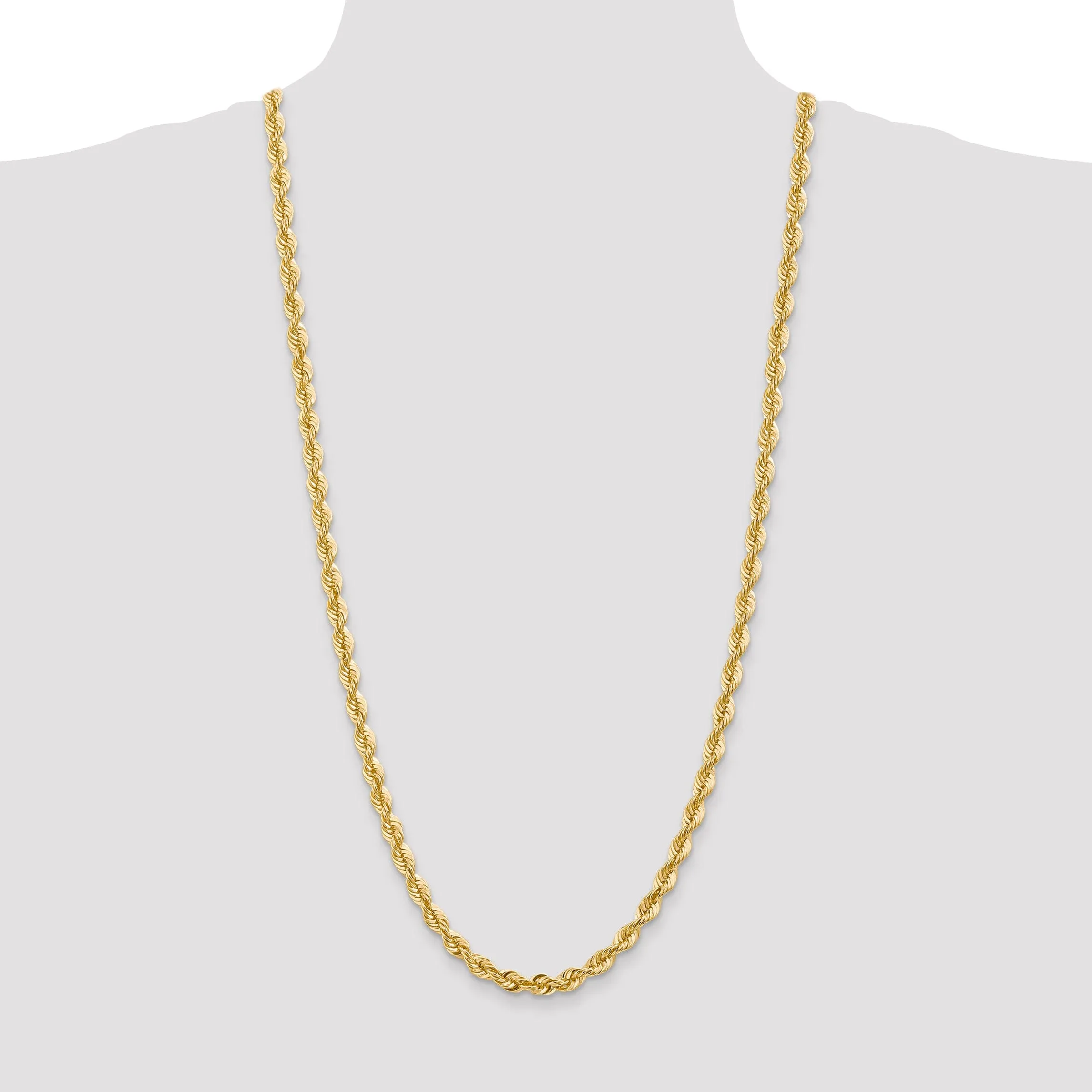 14k Yellow Gold 6.00-mm Handmade Rope Chain