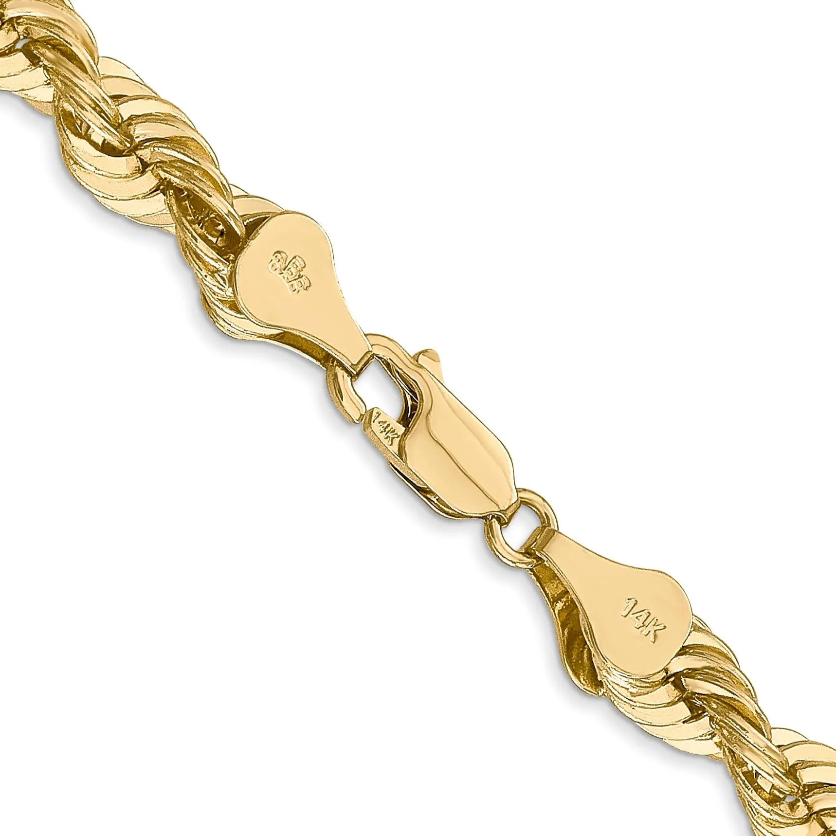 14k Yellow Gold 6.00-mm Handmade Rope Chain