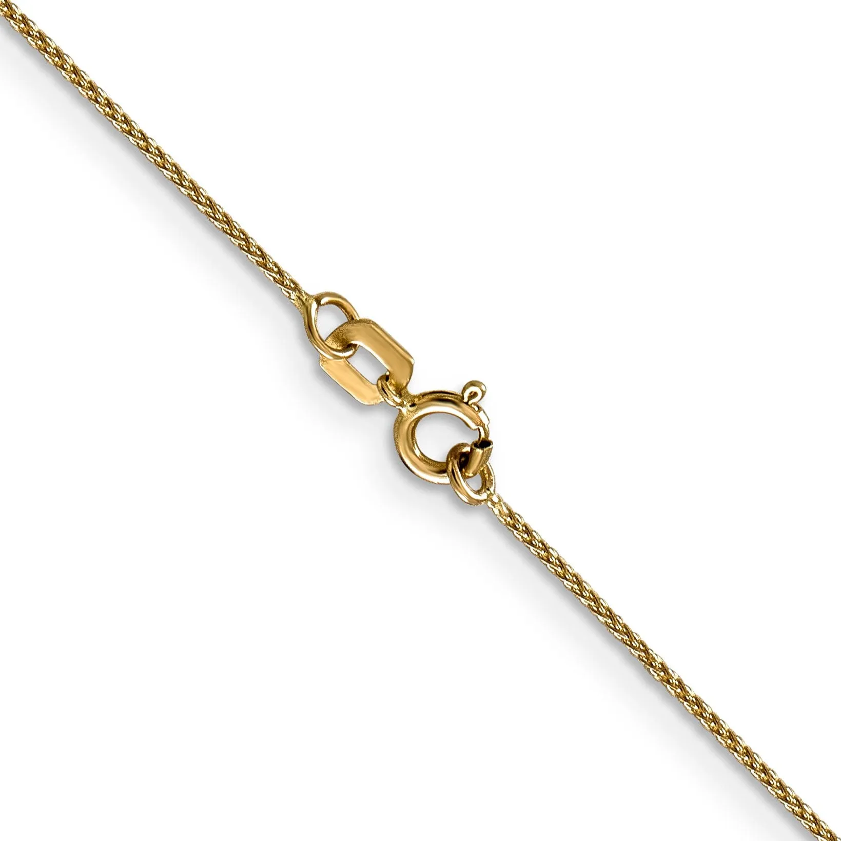 14k Yellow Gold .65mm Spiga Wheat Pendant Chain