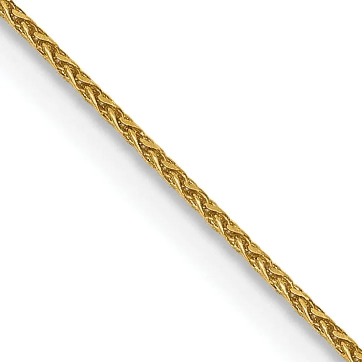 14k Yellow Gold .65mm Spiga Wheat Pendant Chain