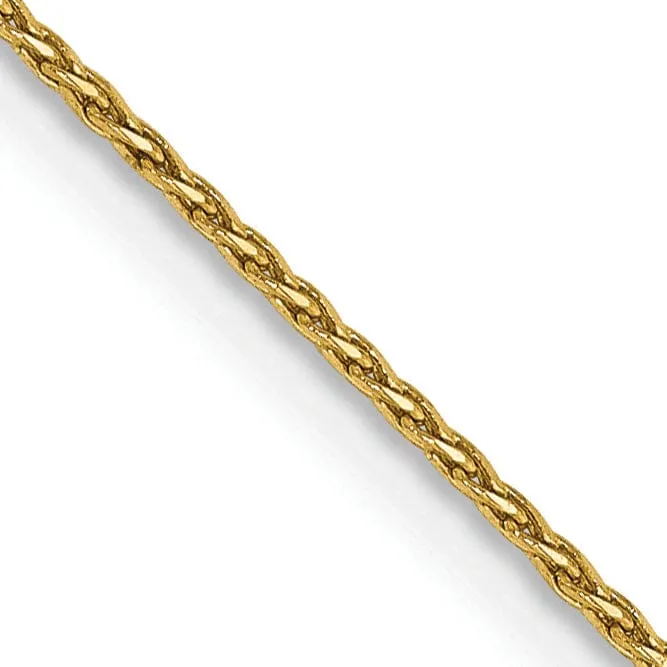 14k Yellow Gold .80mm Solid D.C Wheat Chain