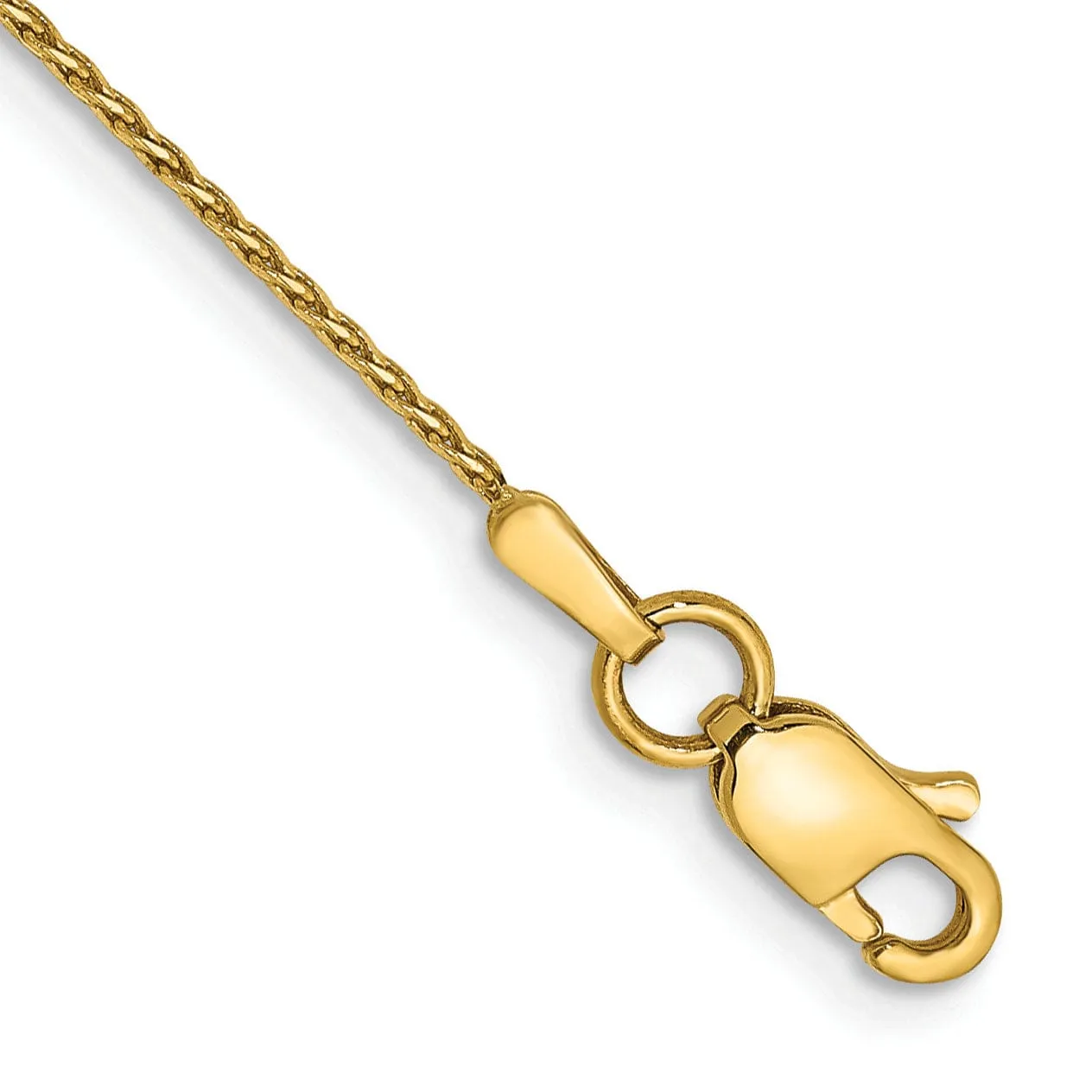 14k Yellow Gold .80mm Solid D.C Wheat Chain