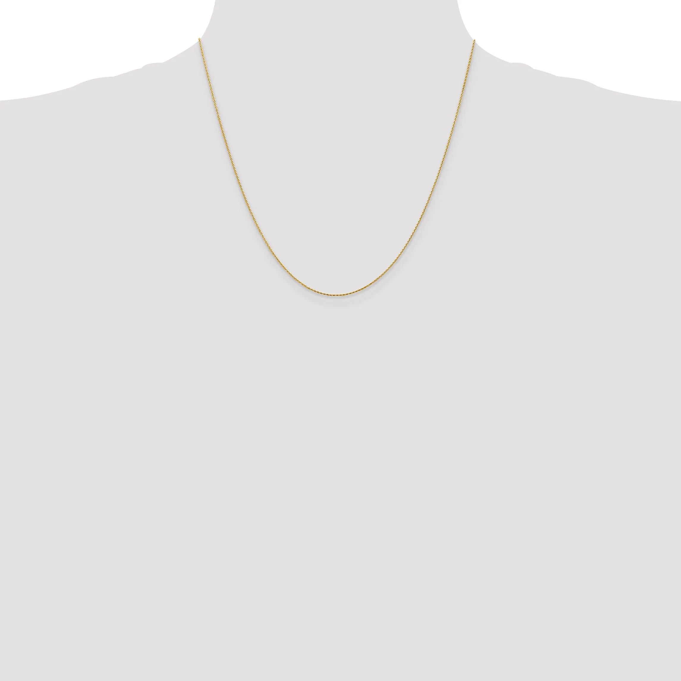 14k Yellow Gold .80mm Solid D.C Wheat Chain