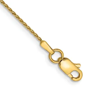 14k Yellow Gold .80mm Solid D.C Wheat Chain