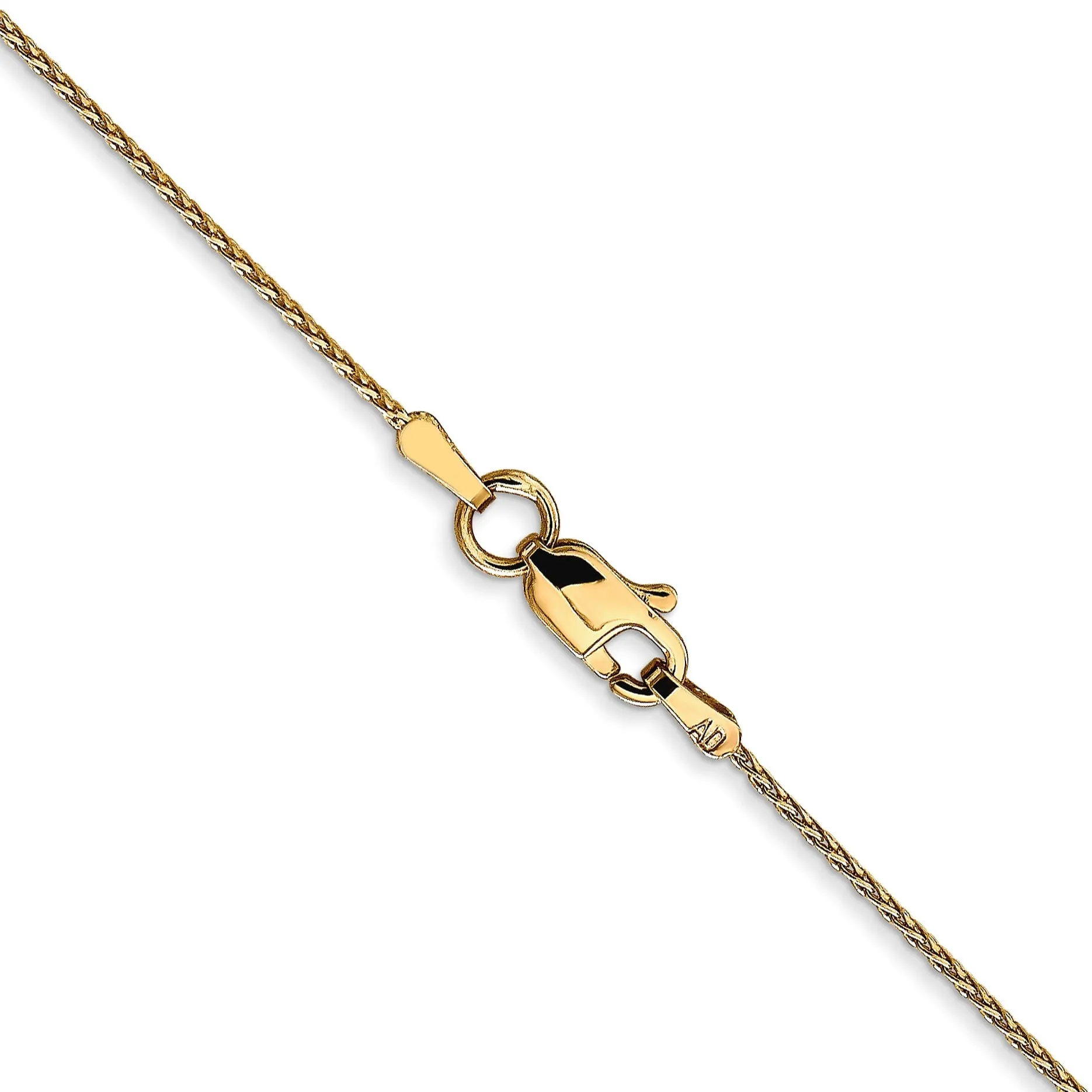 14k Yellow Gold .80mm Solid D.C Wheat Chain