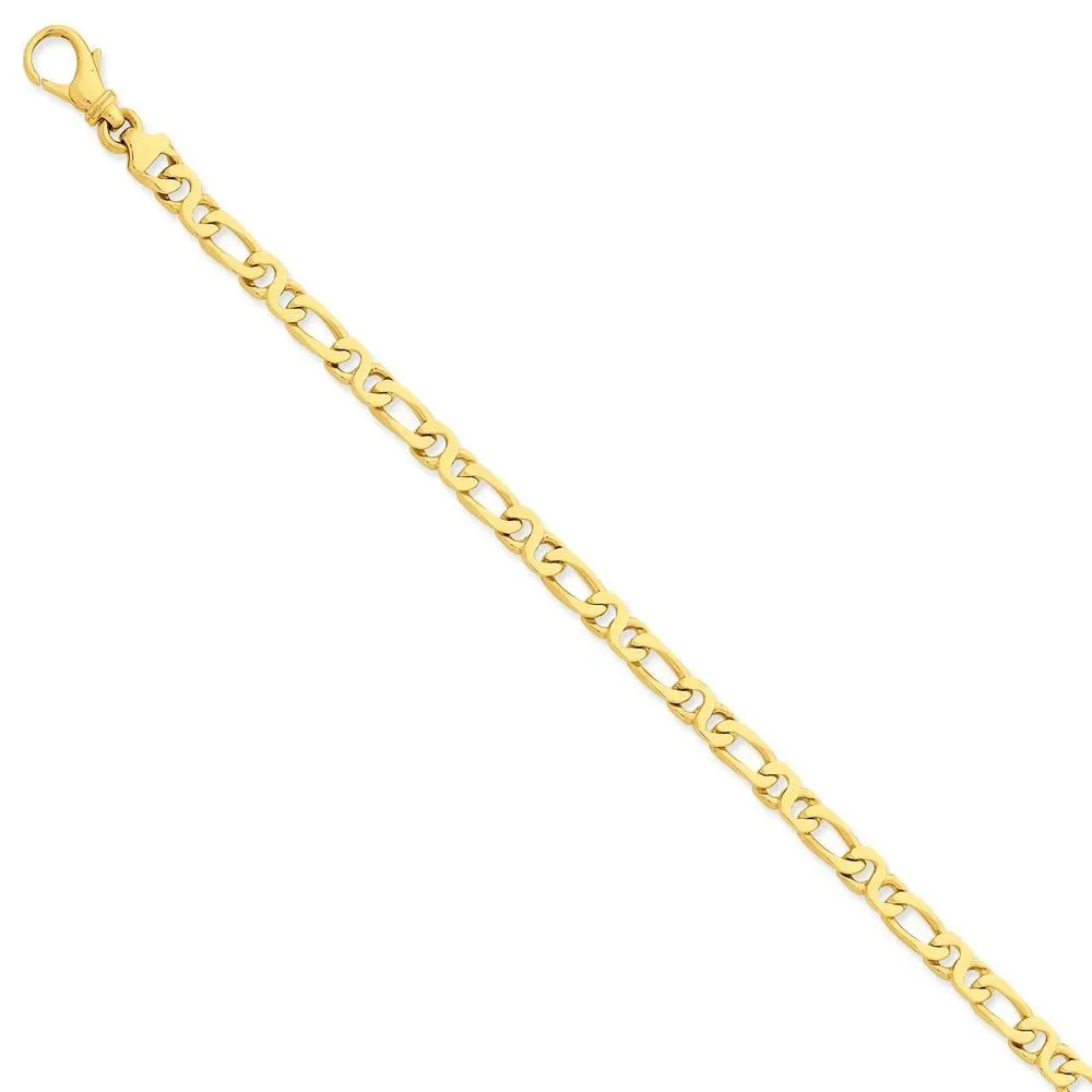 14k Yellow Gold Solid 4.80mm Fancy Link Chain