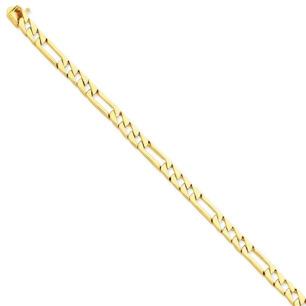 14k Yellow Gold Solid 6.00mm Figaro Link Chain