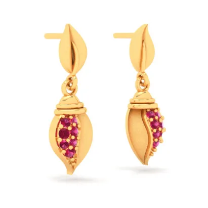 18k Gold Blush Pink Drop Earrings From Online Exclusive Collection