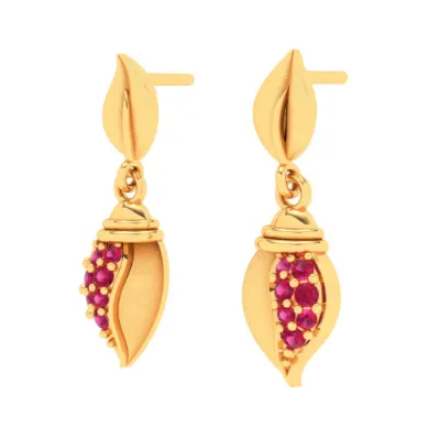 18k Gold Blush Pink Drop Earrings From Online Exclusive Collection