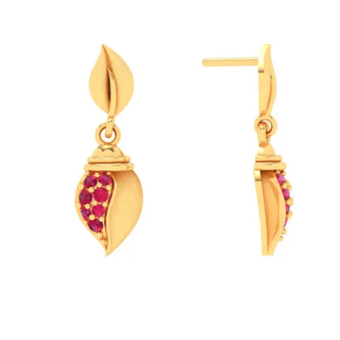 18k Gold Blush Pink Drop Earrings From Online Exclusive Collection