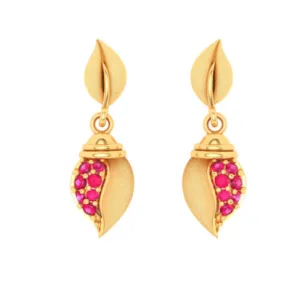 18k Gold Blush Pink Drop Earrings From Online Exclusive Collection