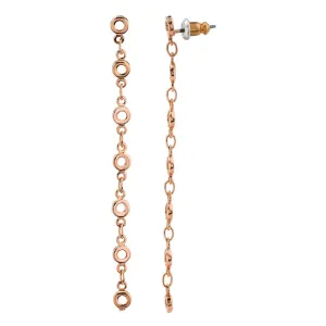 1928 Jewelry Round Link Linear Chain Earrings