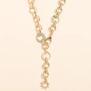 20'' Round Hollow Gold Link Adjustable Necklace