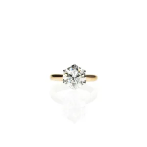 2ct Engagement Ring with Floral Basket