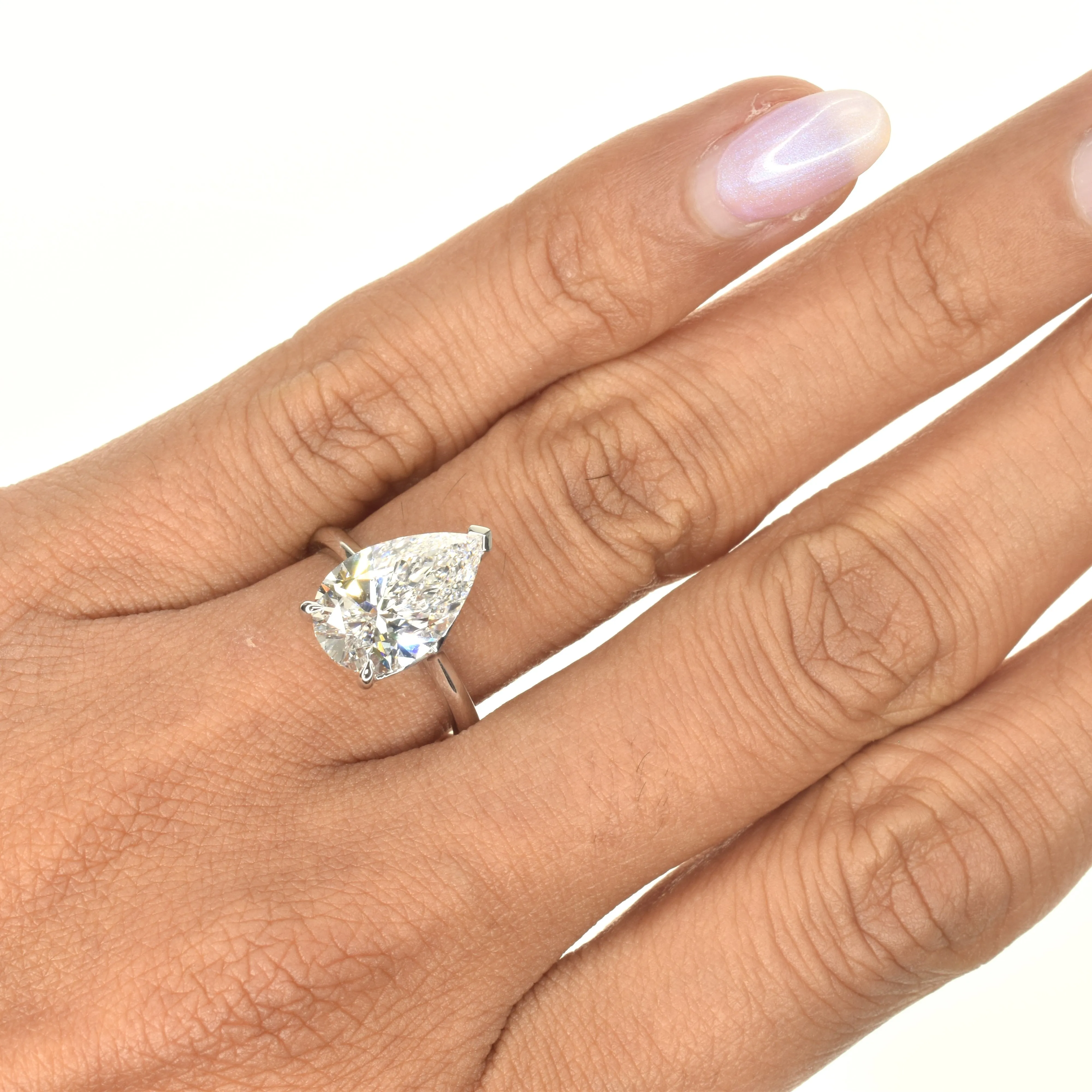 3ct Pear Shaped Diamond Engagement Ring