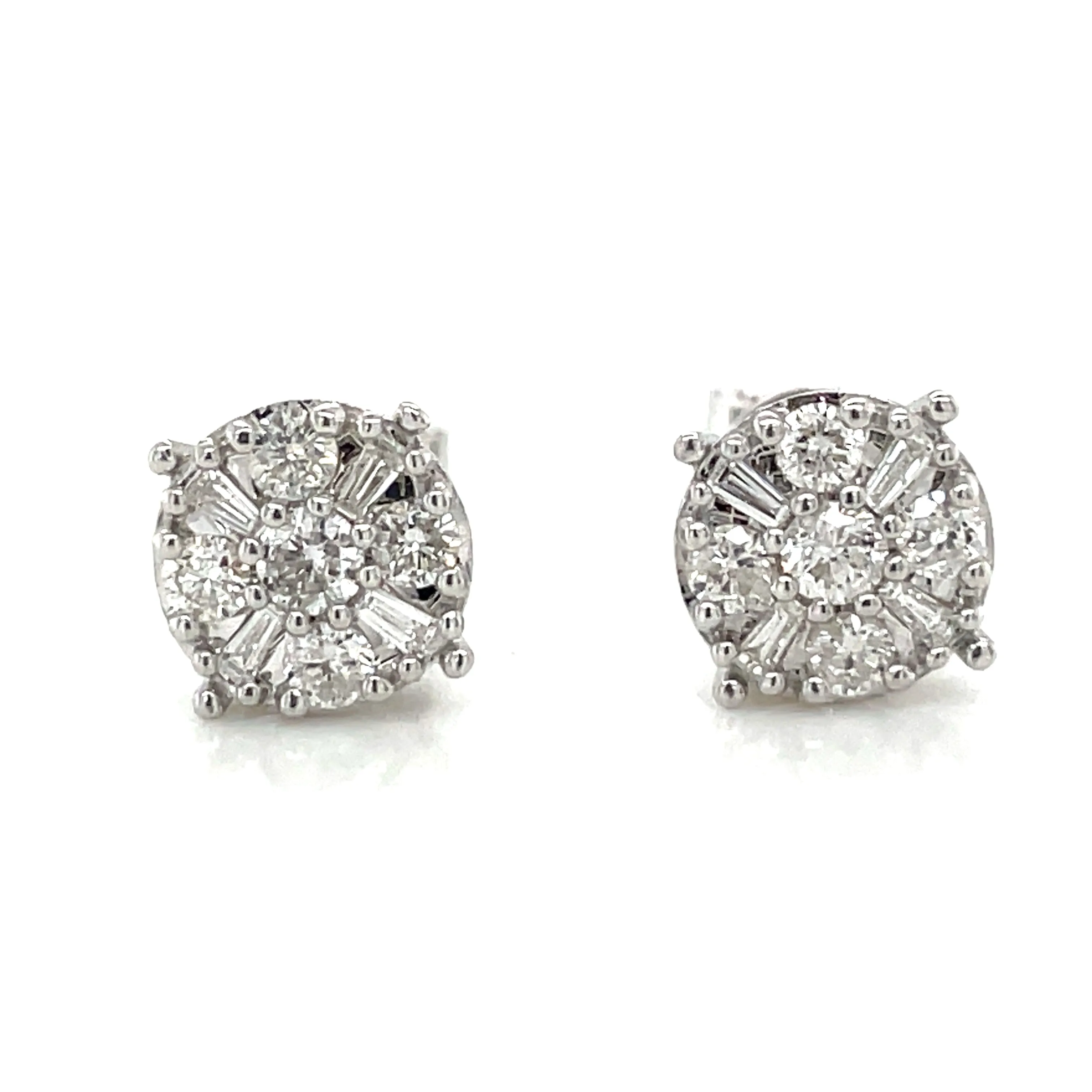 9ct White Gold 0.45ct Earth Grown Diamond Stud Earrings