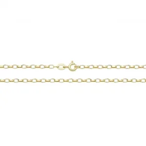 9CT Yellow Gold Faceted Belcher Chain CH380