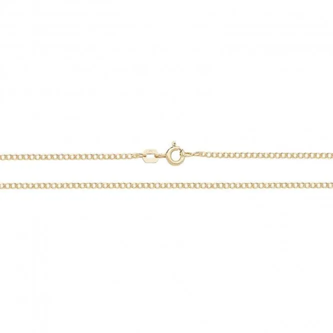 9CT Yellow Gold Flat Curb Chain CH498