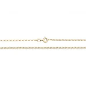 9CT Yellow Gold Flat Curb Chain CH498