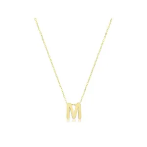 9ct Yellow Gold Initial Necklace NK435/M