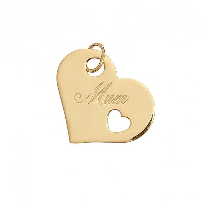 9ct Yellow Gold Ladies Mum Pendant PN038