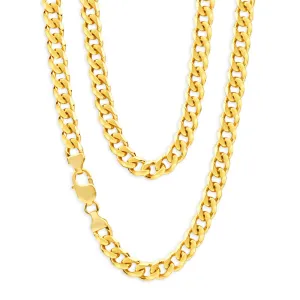 9ct Yellow Solid Gold 60cm 250 Gauge Curb Chain