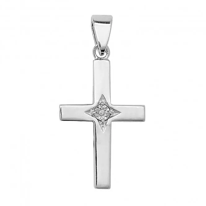 Acotis Silver 925 Cross  with Zirconia Stones Pendant G6697