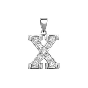 Acotis Silver 925 Zirconia Initial Pendant G6125/X