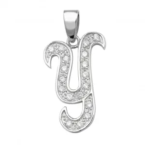 Acotis Silver 925 Zirconia Initial Pendant G6128/Y