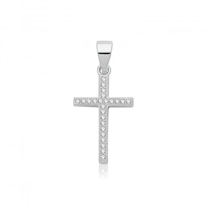 Acotis Silver Necklace Zirconia Cross G61140