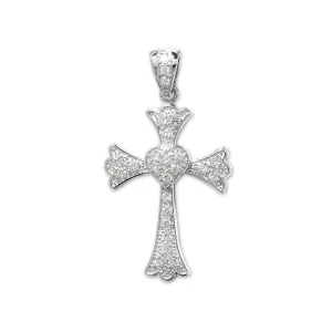 Acotis Silver Pendant Zirconia Cross G6013