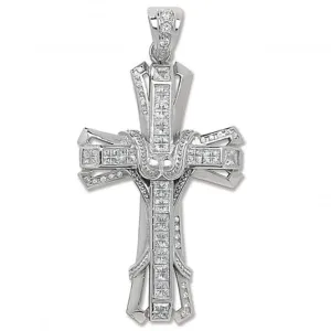 Acotis Silver Pendant Zirconia Cross G6236