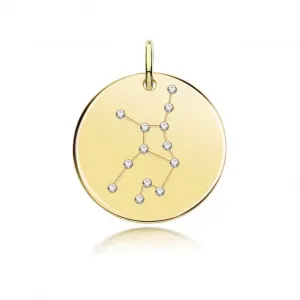 Acotis Silver Zodiac Constellation Virgo Gold Plated G61106GP