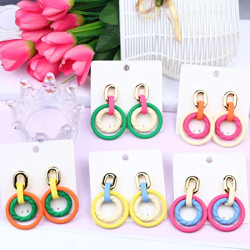 Acrylic Candy Rings Earrings