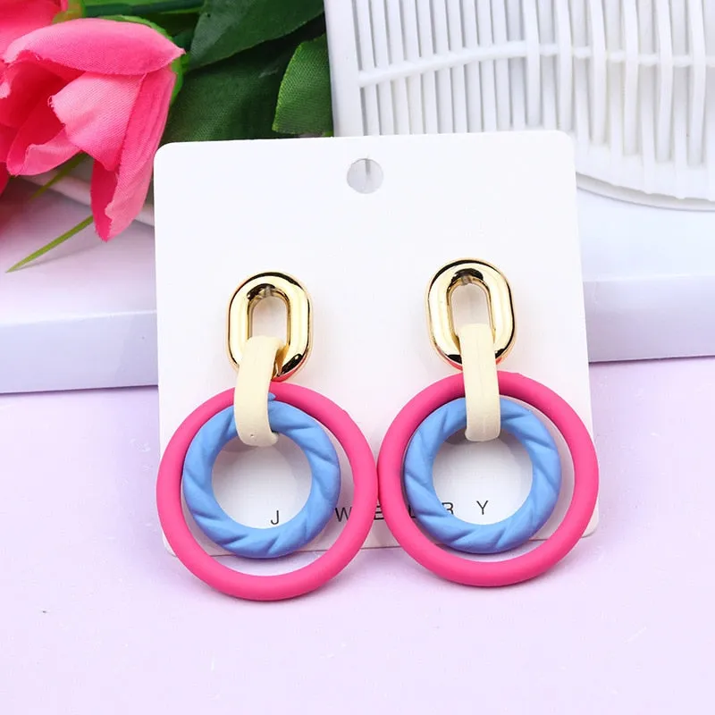 Acrylic Candy Rings Earrings