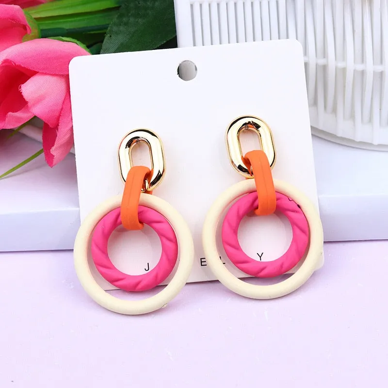 Acrylic Candy Rings Earrings