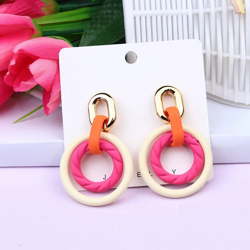 Acrylic Candy Rings Earrings