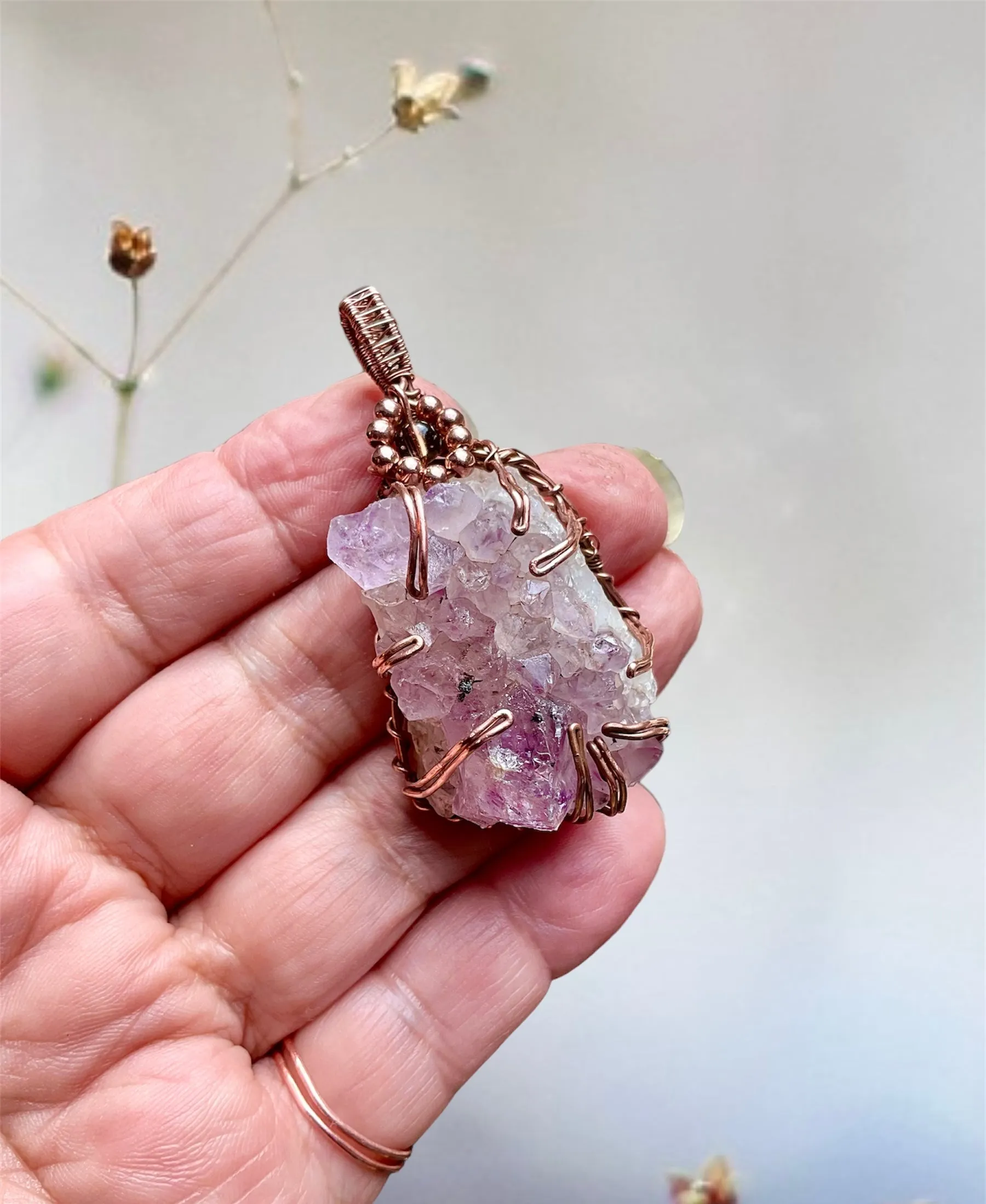 Amethyst Cluster Pendants