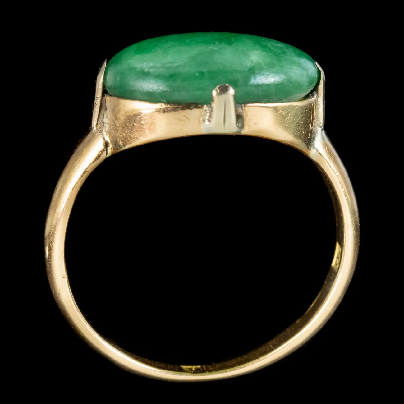 Antique Victorian Jade Signet Ring 7ct Jade Circa 1900