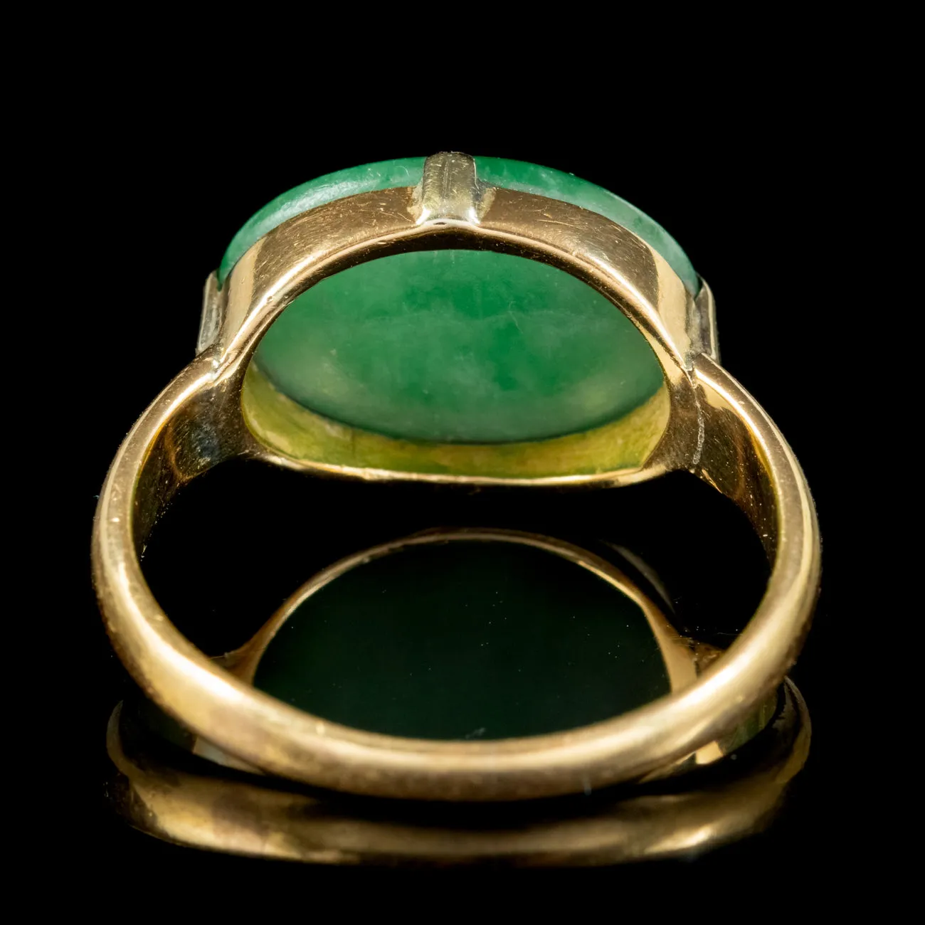 Antique Victorian Jade Signet Ring 7ct Jade Circa 1900